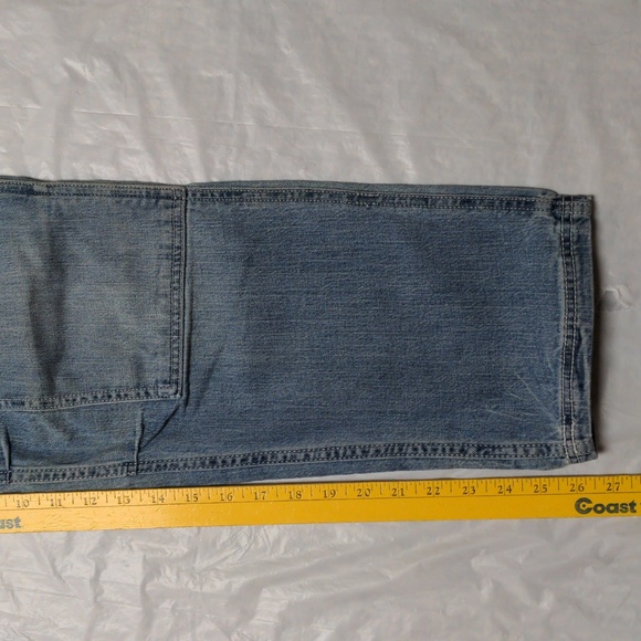 Anthropologie Pilcro The Wanderer Utility Jeans High Rise Blue Size 31 - Picture 5 of 9